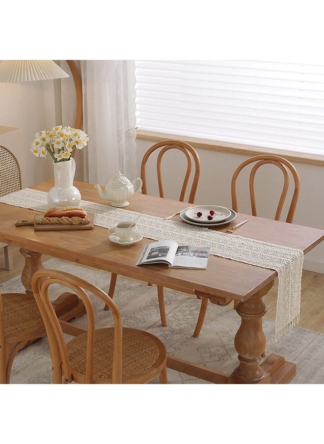 Arabest Hollow Lace Table Runner  White    180x 30cm  - Image 4