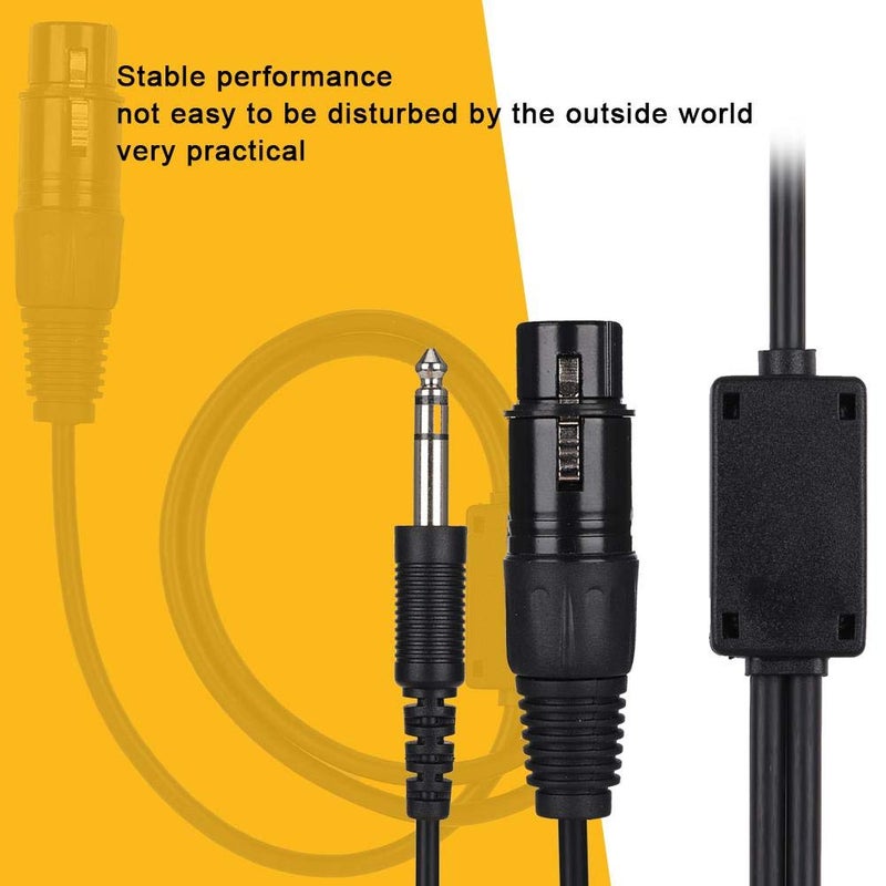 Zopsc محول سماعة الطيران Zopsc من XLR إلى GA مع موصل XLR أنثوي 5 دبابيس إلى موصلات GA مزدوجة (أسود) - Image 3