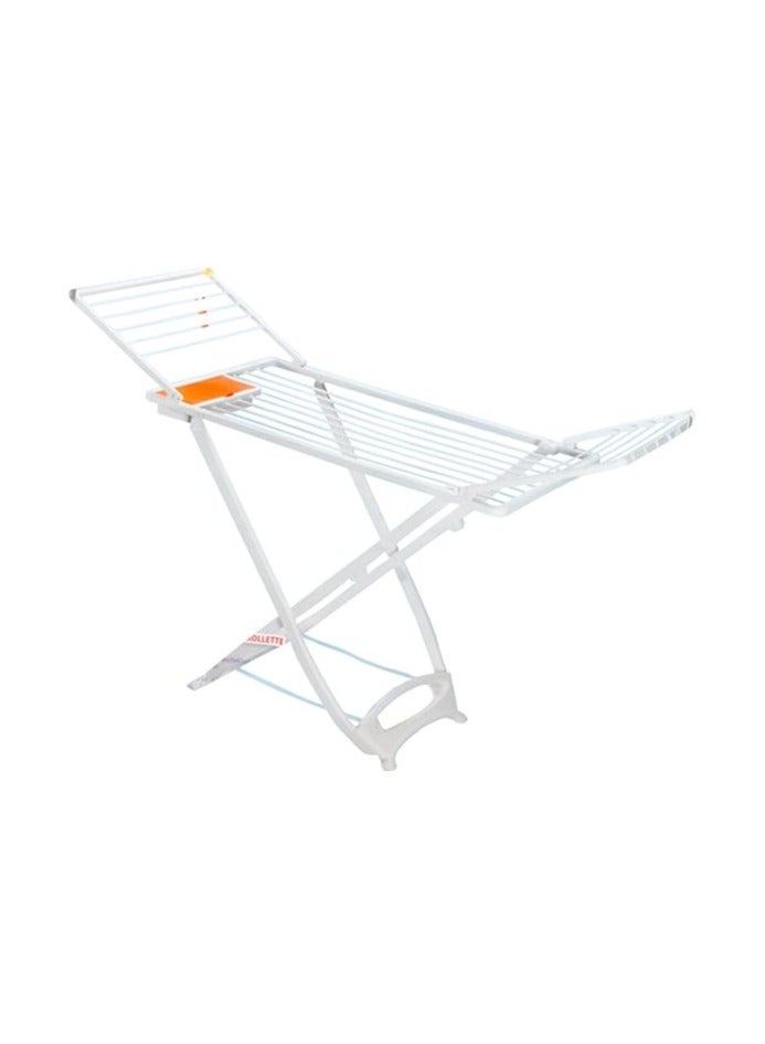 مجفف ملابس لاكاتريد مع حامل مشابك وأجنحة، أبيض، 143 × 53 × 100 سم