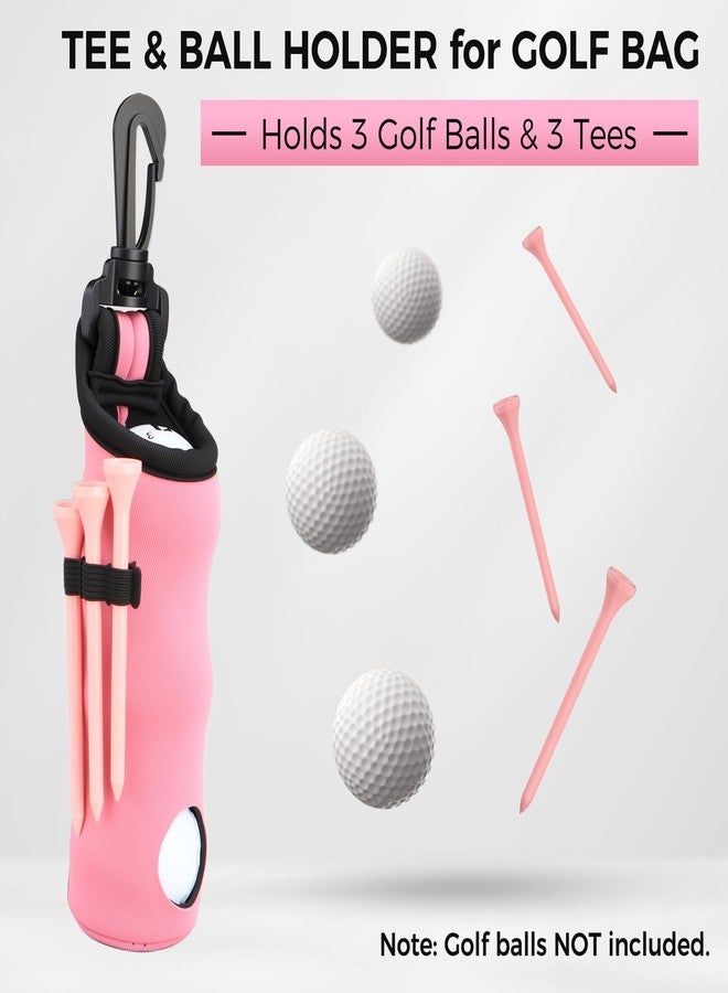 Golfupp Pink Golf Accessories for Women, Acrylic Paint Ink 16 Pcs Golf Essentials Kit - Golf Club Brush & Golf Towel, Tee & Ball Holder for Bag, Divot Tool & Ball Maker, Golf Club Cleaning Kit - Golf Gifts - Image 3