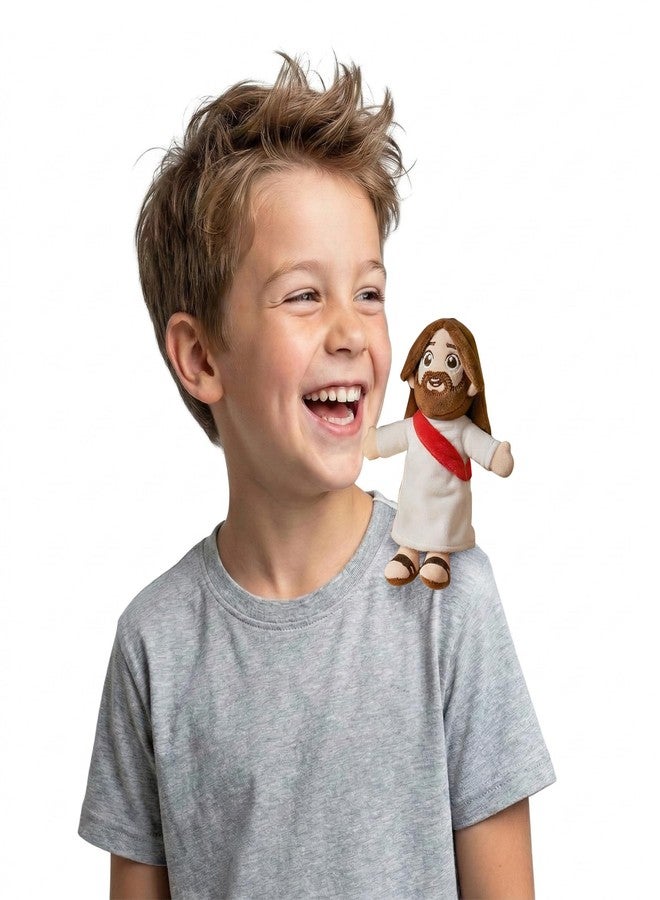 JUSTQUNSEEN Magnetic Shoulder Jesus Easter Plush Toy Wearable Mini Plush Christian Figure Palm Size Plush Religious Stuffed Savior Companion Prince of Peace Sunday School Gift Baptism Catholic Toy - Image 1