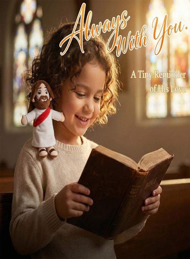 JUSTQUNSEEN Magnetic Shoulder Jesus Easter Plush Toy Wearable Mini Plush Christian Figure Palm Size Plush Religious Stuffed Savior Companion Prince of Peace Sunday School Gift Baptism Catholic Toy - Image 4