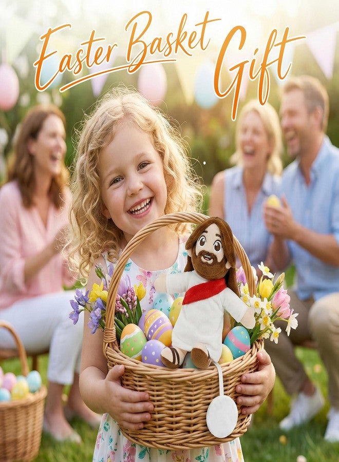 JUSTQUNSEEN Magnetic Shoulder Jesus Easter Plush Toy Wearable Mini Plush Christian Figure Palm Size Plush Religious Stuffed Savior Companion Prince of Peace Sunday School Gift Baptism Catholic Toy - Image 5