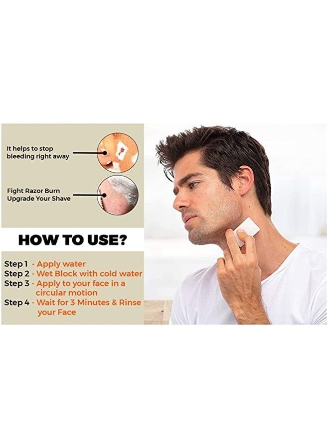 G.B.S Pack of 100 Extremely Sharp Blades and Alum Block - Image 1