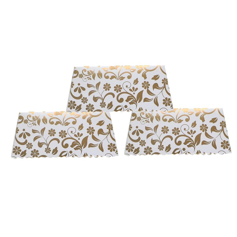 Esslly Bake Serve Rectangle Paper Muffin Cupcake Mould Pack of 100 Elegant Gold Floral Design Ideal for Baking Up to 80 Grams Greaseproof Oven Safe - Image 5