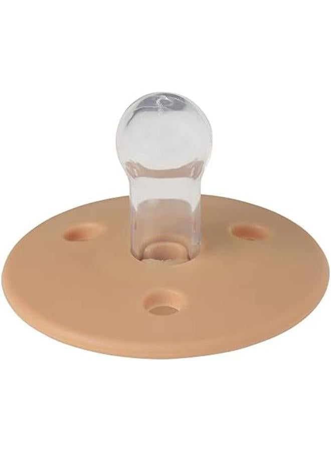 Mininor Round Pacifier Silicone 0M Golden Sand - Image 2