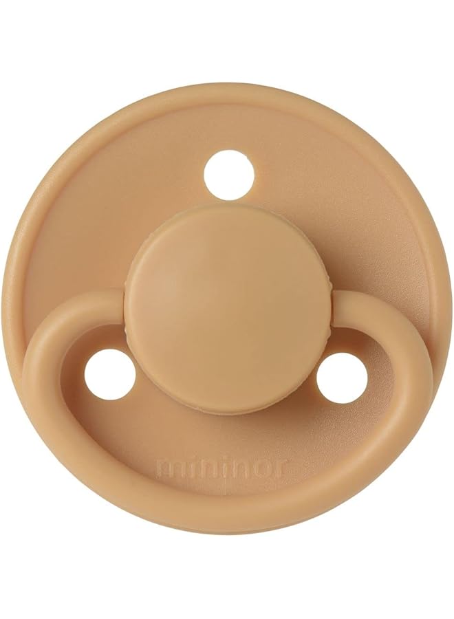Mininor Round Pacifier Silicone 0M Golden Sand - Image 1