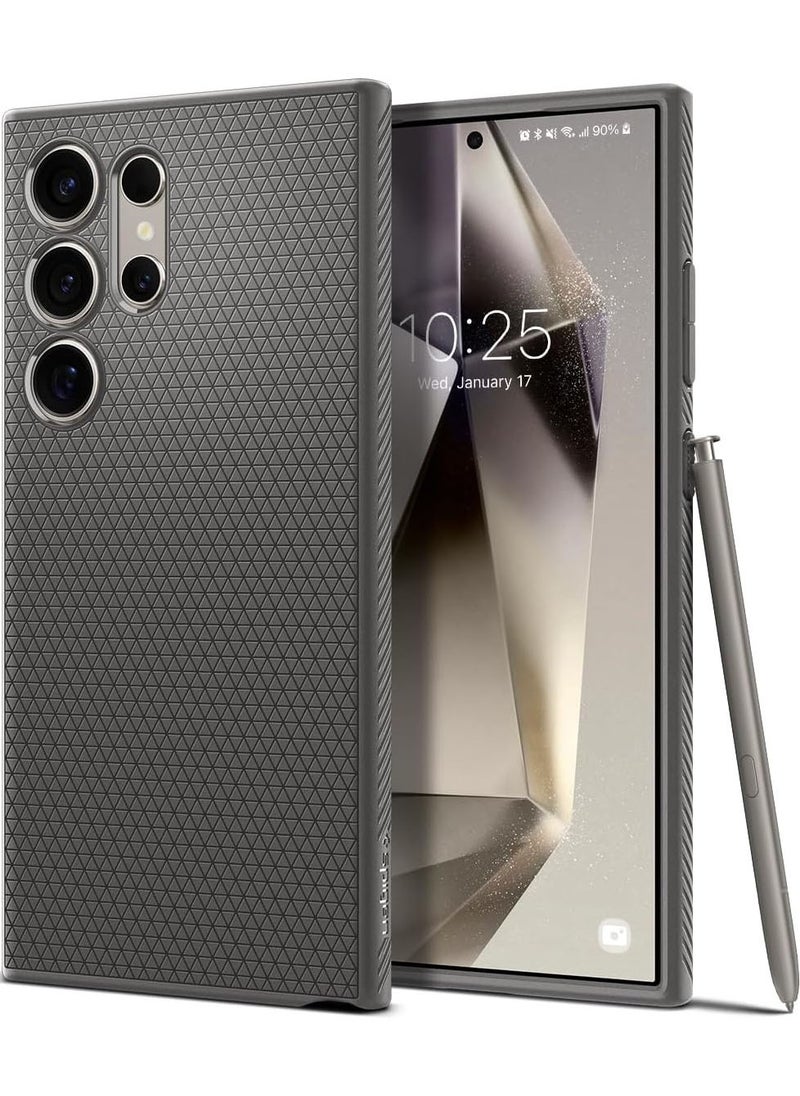Spigen Liquid Air Samsung Galaxy S24 ULTRA Case Cover (2024) - Marble Gray  - Image 1