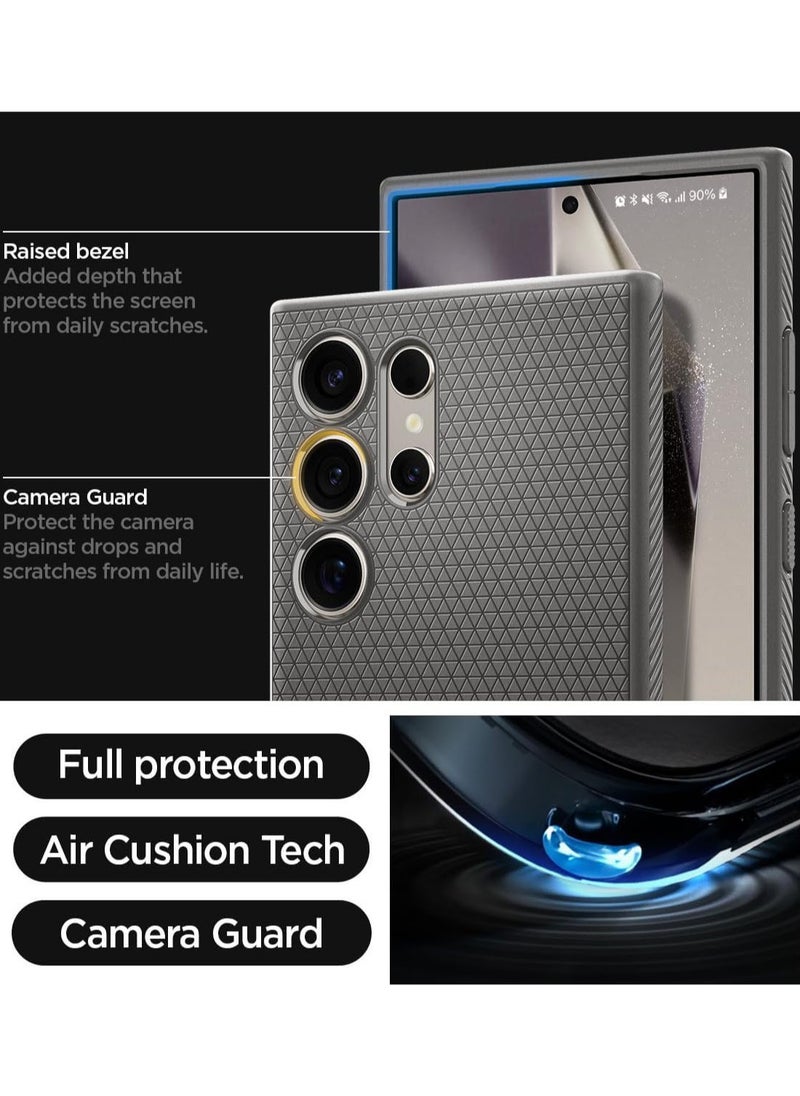 Spigen Liquid Air Samsung Galaxy S24 ULTRA Case Cover (2024) - Marble Gray  - Image 5