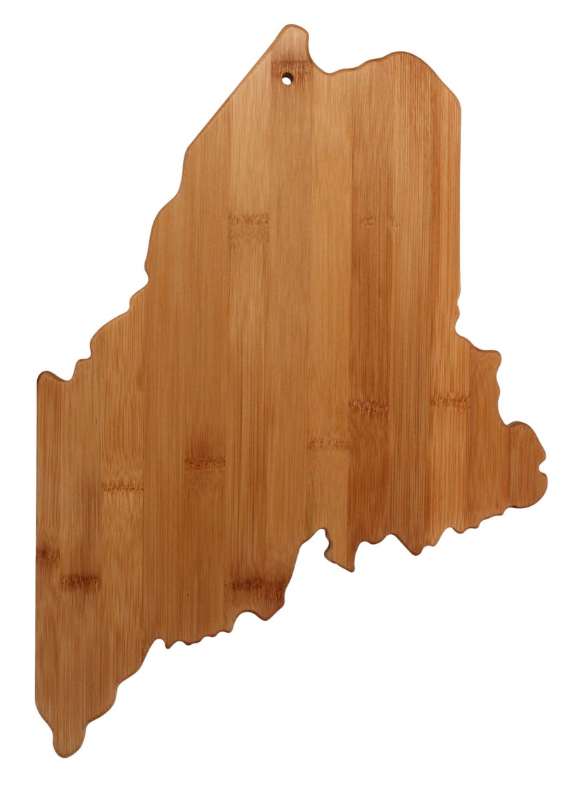 Totally Bamboo Maine State Shaped Bamboo Serving and Cutting Board - Image 1