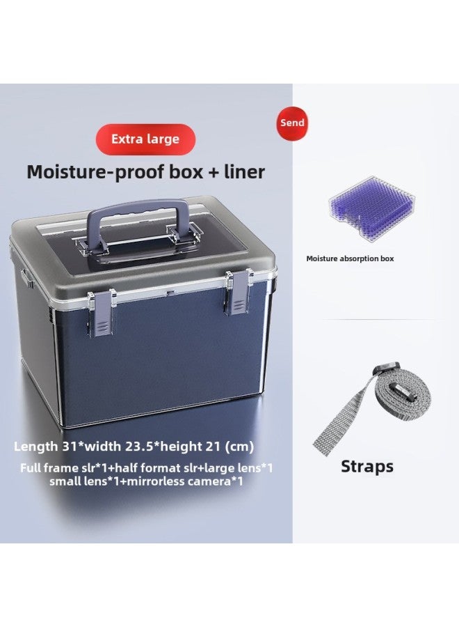 Camera Moisture-proof Box SLR Lens Drying Box Photographic Equipment Electronic Components Hygrometer Tea Mildew-proof Seal-Color:Extra Large  Comes With Moisture-absorbing Box + Strap-0l  - Image 1