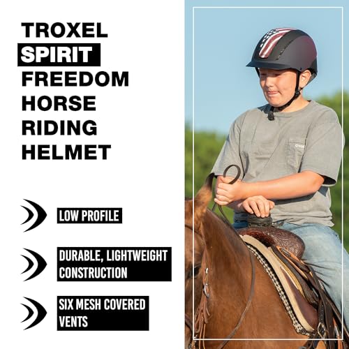 Troxel Spirit Full Coverage Horse Riding Helmet, Low-Profile Adjustable Design, Safety Horseback Riding Gear, Large (7-3/8 - 7-3/4), Freedom - Image 2
