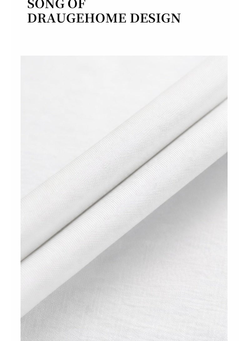 Sisily Waterproof Table Cover 140x180cm White Oil-Resistant Wipe Clean Rectangular Plastic Tablecloth for Dining Kitchen Parties (1 Piece) - Image 5