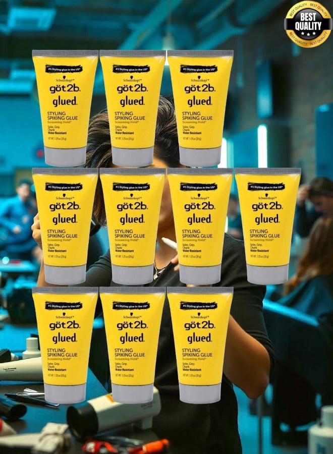 جوت تو بي 10 قطع صمغ جوت 2 بي المقاوم للماء لتصفيف الشعر وعمل قصة السبايكي للجنسين 35 جرام - Image 1