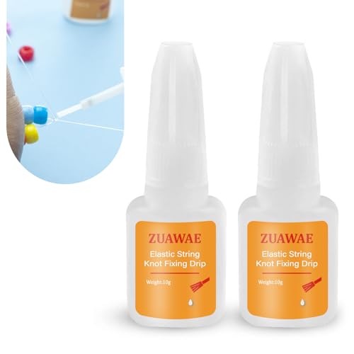 ZUAWAE Jewelry Glue for Elastic String, Clear Craft Glue Elastic String Kont Fixing Drip, Bracelet Glues Bracelet Supplies for Rhinestones Crafts, Clay Beads, Fabric, Jewelry Making Kit - Image 1