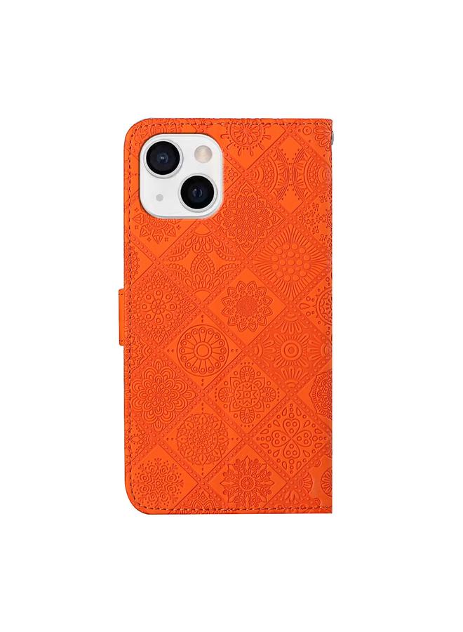 S-TOP Case For iPhone 14 Ethnic Style Embossed Pattern Leather Phone Case - Image 3