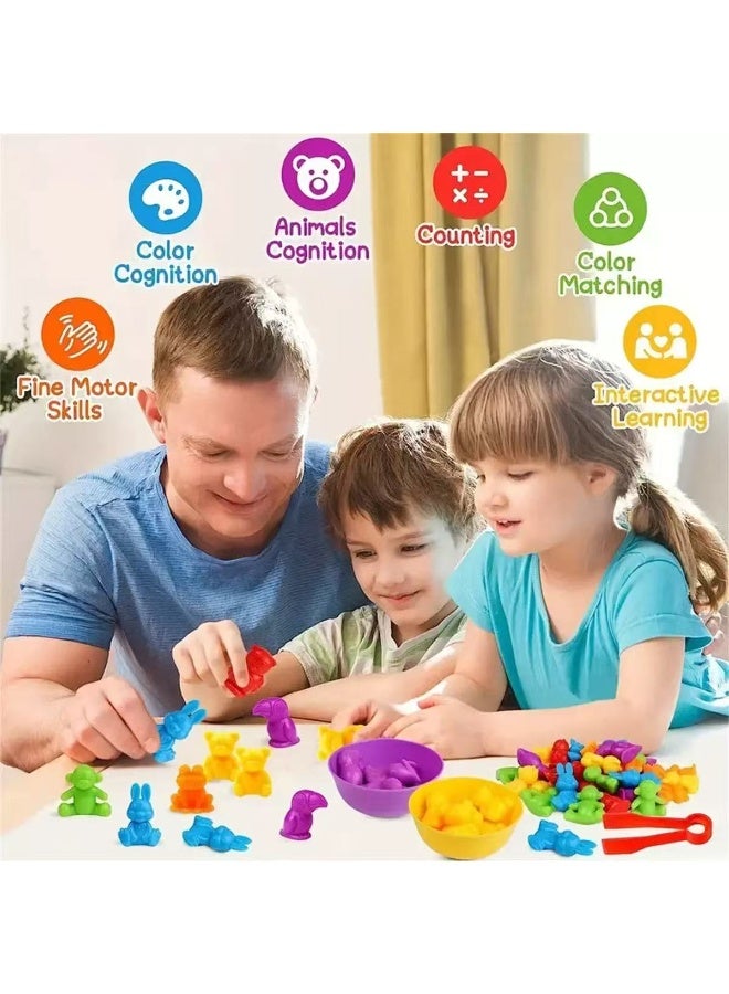 EHOME Children's early childhood counting toys, color sorting toys, color sorting and sensory training - Image 4