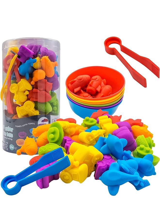 EHOME Children's early childhood counting toys, color sorting toys, color sorting and sensory training - Image 1