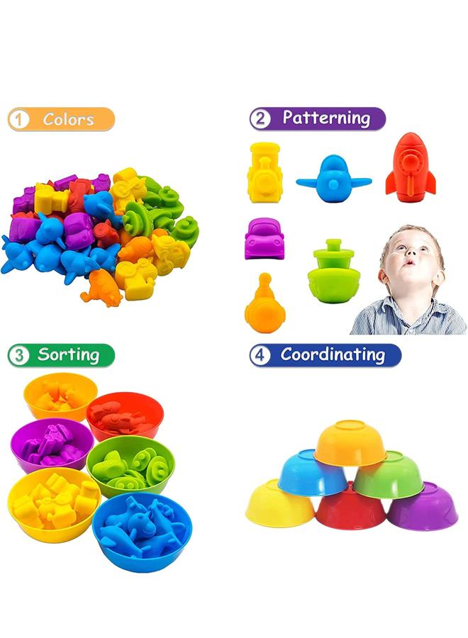 EHOME Children's early childhood counting toys, color sorting toys, color sorting and sensory training - Image 2