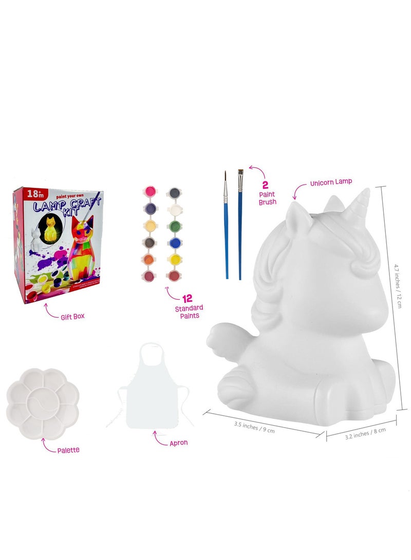 Mr. Penda Paint Own Unicorn Lamp Kit, Art Supplies Arts and Crafts Kit, Painting Kit for Kids, Unicorn Toys for Boys Girls and Kids, Girls Boy Birthday Gift - Image 2