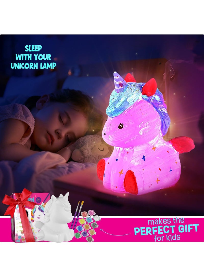 Mr. Penda Paint Own Unicorn Lamp Kit, Art Supplies Arts and Crafts Kit, Painting Kit for Kids, Unicorn Toys for Boys Girls and Kids, Girls Boy Birthday Gift - Image 5
