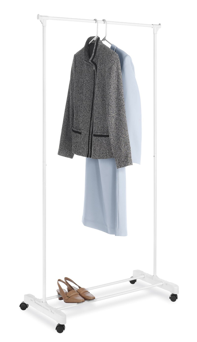 Whitmor Rolling Garment Rack White, STORAGE - Image 3