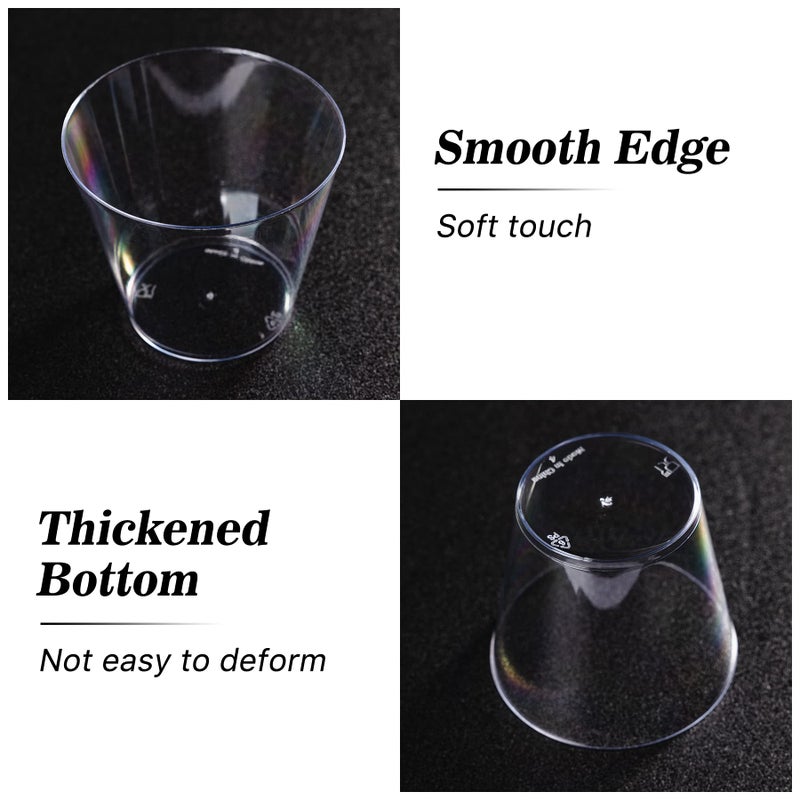 N9R 100 Pack Clear Plastic Cups 9oz  Disposable Plastic Cups Tumblers  Heavy Duty Cocktail Cups for Weeding  Party - Image 5