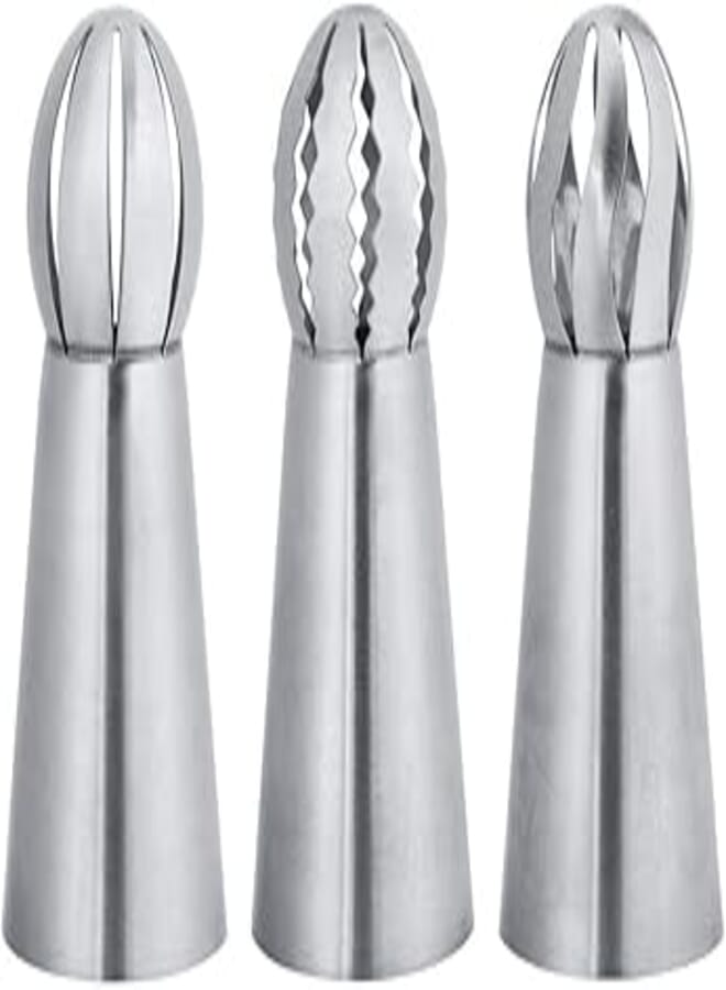 3Pcs/Set Flower Icing Piping Nozzles Tips Cake Decoration Pastry Cupcake Baking Tools