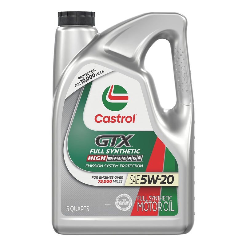 Castrol GTX Full Synthetic High Mileage 5W20 Motor Oil 5 Quart - Image 2