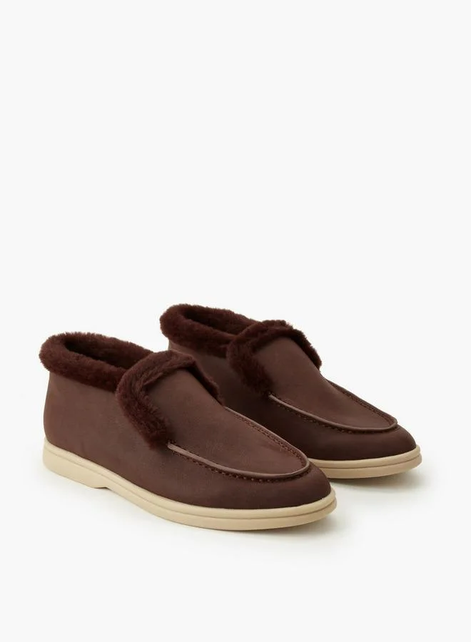 Renzo Ruganni Women Faux Fur Slip-On Loafers