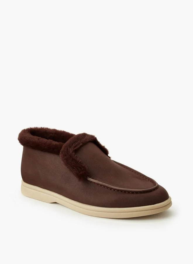 Renzo Ruganni Women Faux Fur Slip-On Loafers