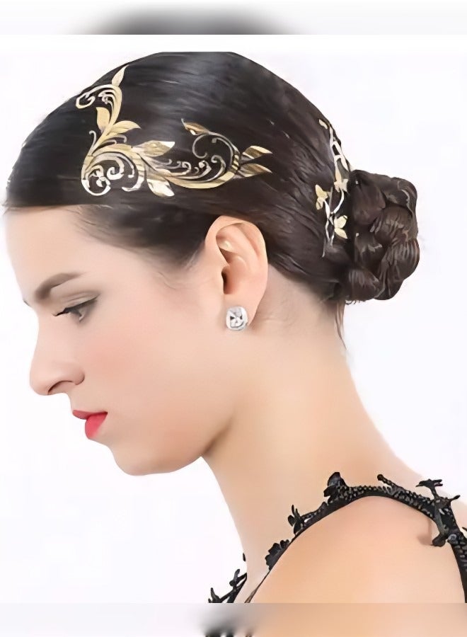 ماركة غير محددة لاصق تاتو شعر شكل ذهبي  - Image 1