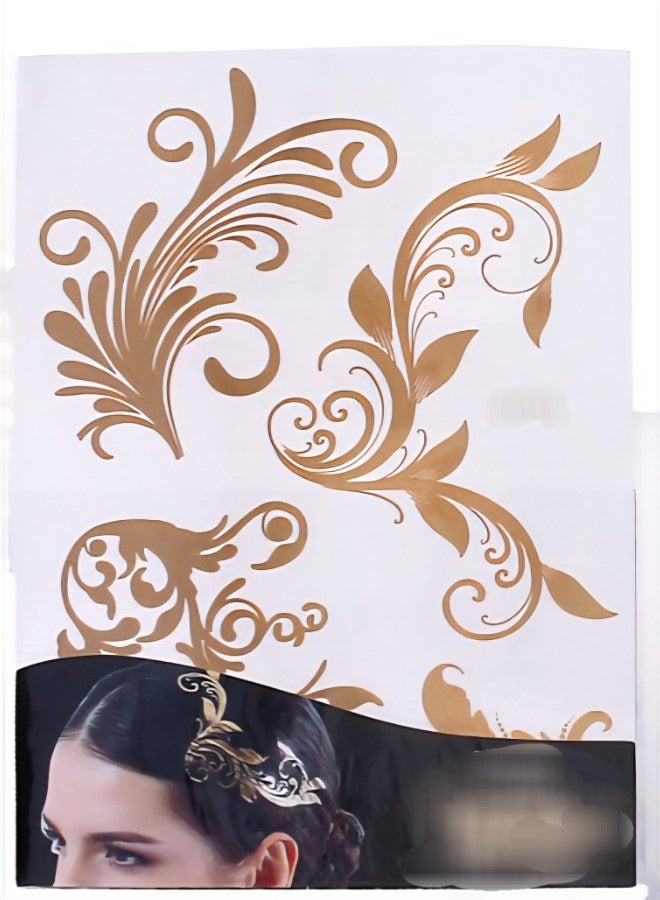 ماركة غير محددة لاصق تاتو شعر شكل ذهبي  - Image 2