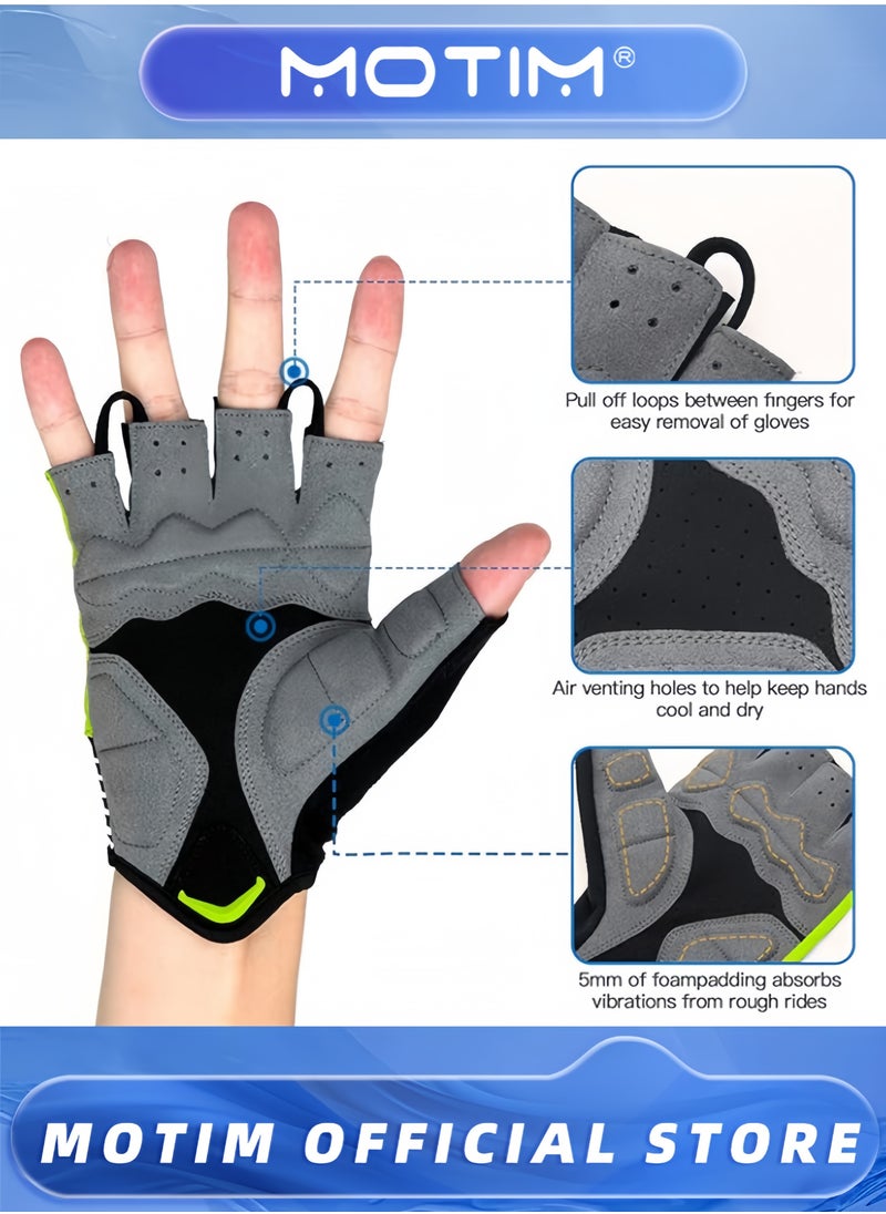 Motim Sports Cycling Bike Gloves Padded Half Finger Bicycle Gloves for Men/Women, Durable Bicycle Gloves for Road Mountain  - Image 3