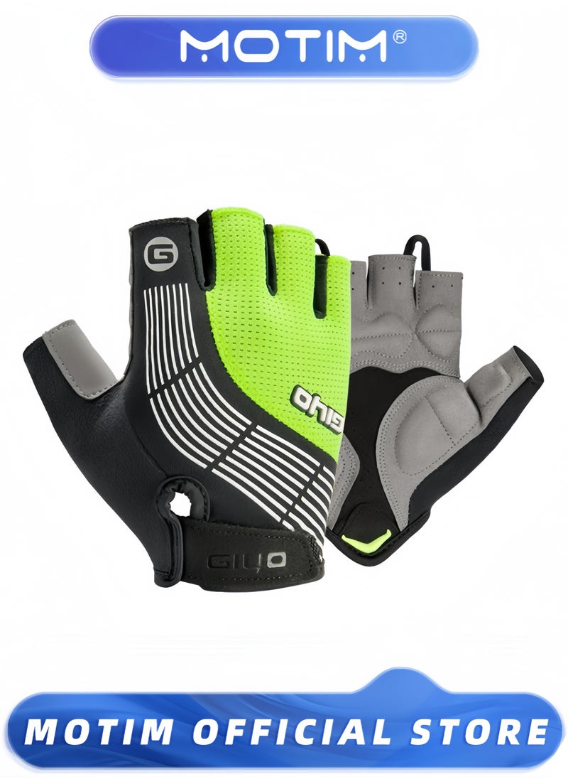 Motim Sports Cycling Bike Gloves Padded Half Finger Bicycle Gloves for Men/Women, Durable Bicycle Gloves for Road Mountain  - Image 1