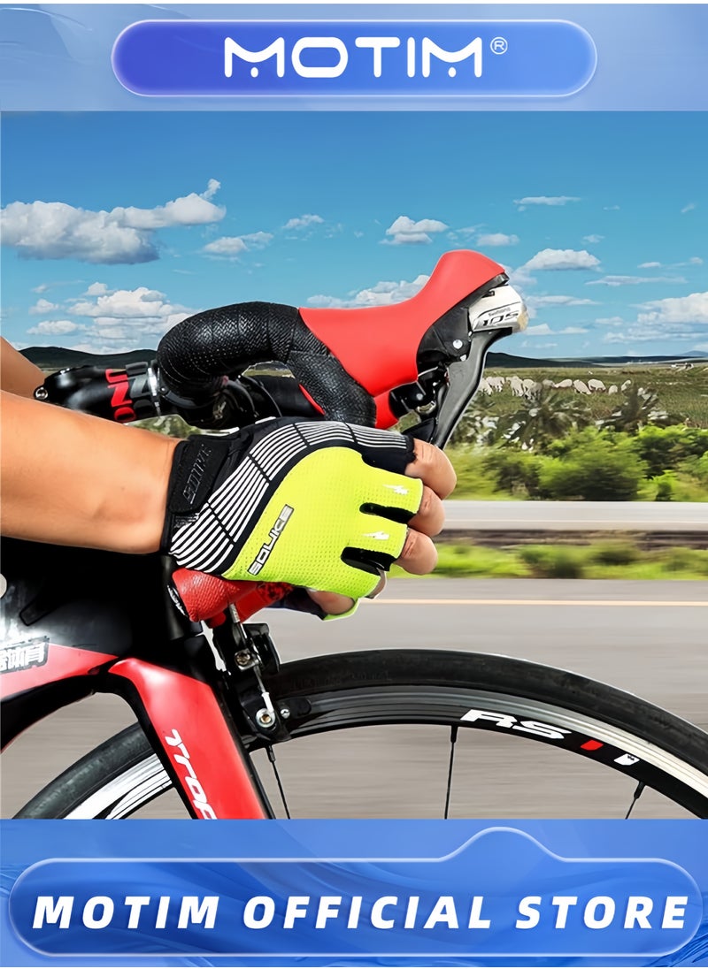 Motim Sports Cycling Bike Gloves Padded Half Finger Bicycle Gloves for Men/Women, Durable Bicycle Gloves for Road Mountain  - Image 5