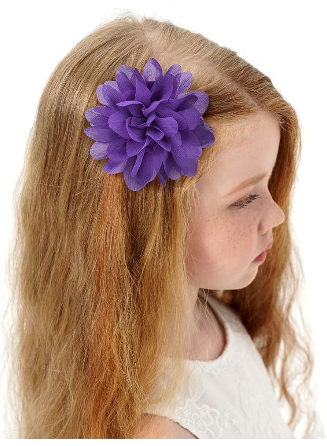 jollybows 30pcs Baby Girls Alligator Hair Clips Chiffon Flower Hair Barrettes Accessories for Kids Toddler Teens - Image 3