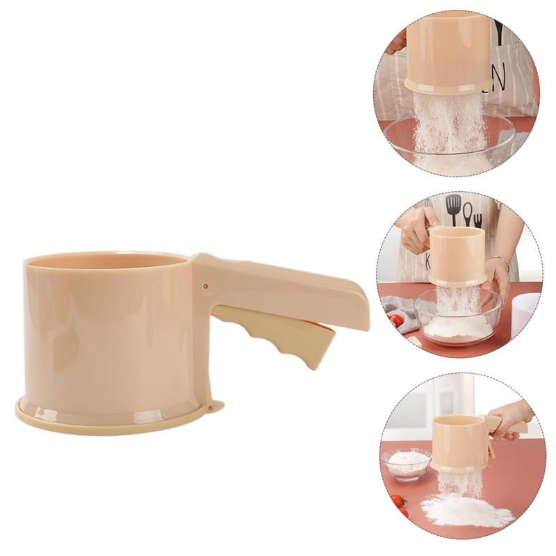 Handheld Flour Sifter With Control Cover Fine Mesh For Baking Powdered Sugar Cocoa - Image 5