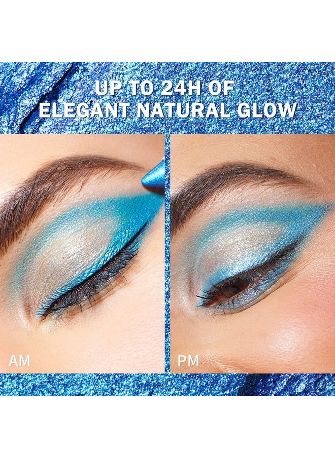 Oulac Glitter Eye Shadow Pencil Waterproof Eye Shadow Stick Smooth And Long Lasting Shimmering Glitter Finish Blendable Eyes Makeup Vegan & Cruelty Free 3.8G (01) Vanilla  - Image 5
