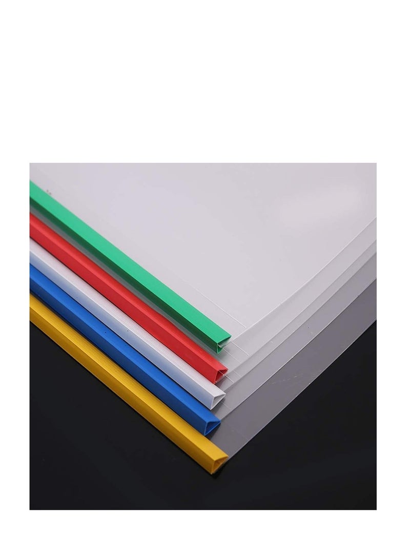 Terabyte A4 Sliding Bar Folder Report Covers (Holds Upto 40 Sheets), Slide Bar File Folders, Report Cover with Clip Resume Presentation File Folders for School And Office - Value Pack Of 5 - Image 3