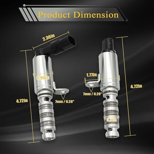 NLQR Intake and Exhaust Camshaft Position Actuator VVT Solenoid Valve Kit Fit for Hyundai Elantra Tucson Veloster Fit for Kia Forte Koup Optima Soul 1.8L 2.0L 2012-2023 Replace 24375-2E100 24355-2E100 - Image 4