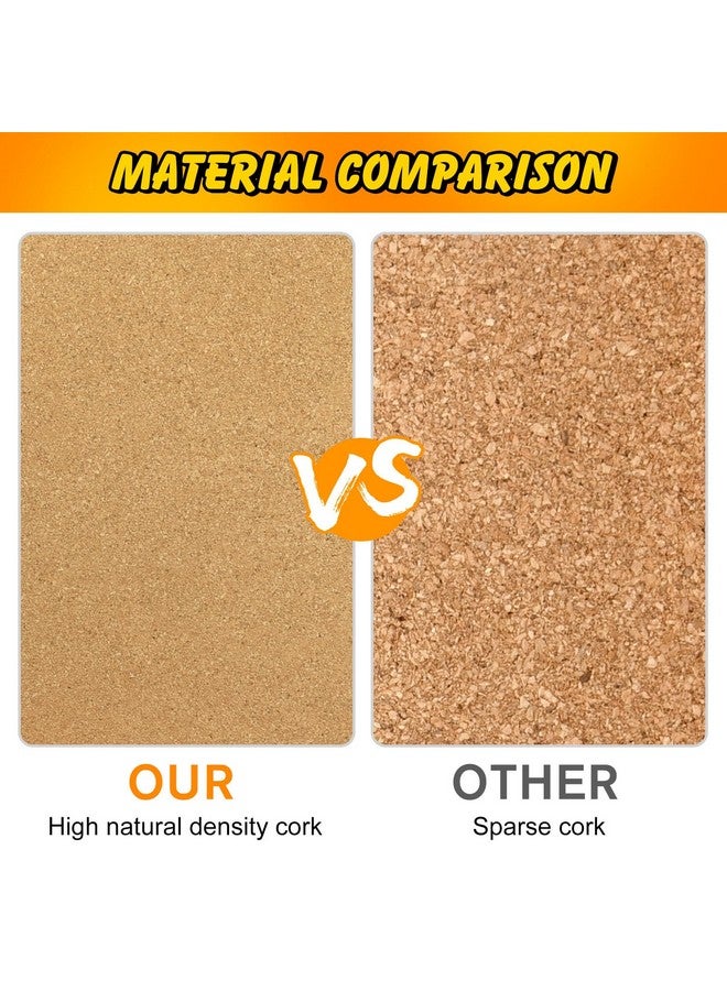 Tuparka 4 Pack Cork Board Hexagon Bulletin Boards Cork Tiles 8.2"X7" - 1/4" Self-Adhesive Corkboards With 50 Push Pins Mini Wall For Wall Home School Office Decorative (4, 8.2''*7'') - Image 3