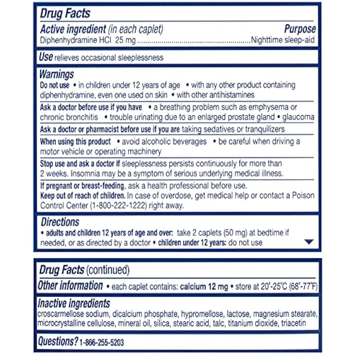 Nytol Quick Caps Nighttime Sleep Aid with Diphenhydramine HCI, Easy-to-Swallow Caplets to Fall Asleep Fast, 32 Count - Image 2