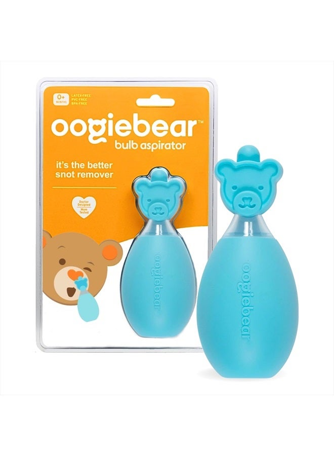 oogiebear : Baby Nasal Aspirator - Safe Booger & Earwax Remover for Newborns, Infants, Toddlers - Better Syringe, Airtight Suction, Nose Sucker - Essential Baby Stuff, Diaper Bag Must-Haves, Blue - Image 1