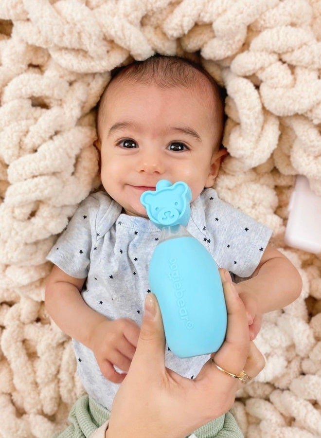 oogiebear : Baby Nasal Aspirator - Safe Booger & Earwax Remover for Newborns, Infants, Toddlers - Better Syringe, Airtight Suction, Nose Sucker - Essential Baby Stuff, Diaper Bag Must-Haves, Blue - Image 4