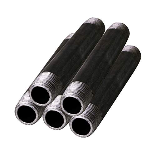 SUPPLYGIANT أنبوب حديدي Everflow NPBL1112-5، ملحق أنبوب، خيوط جدولة 40، 1-1/4 بوصة × 12 بوصة (عبوة من 5) - Image 1