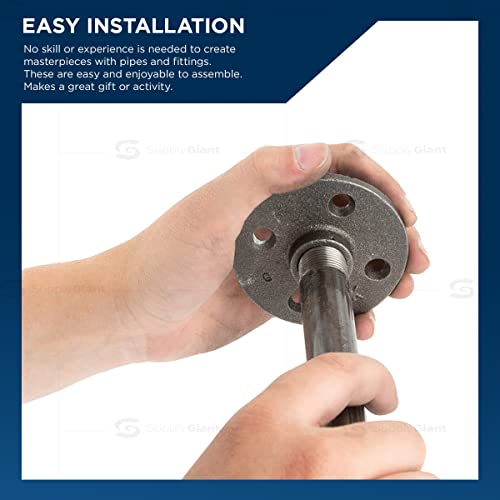 SUPPLYGIANT أنبوب حديدي Everflow NPBL1112-5، ملحق أنبوب، خيوط جدولة 40، 1-1/4 بوصة × 12 بوصة (عبوة من 5) - Image 4
