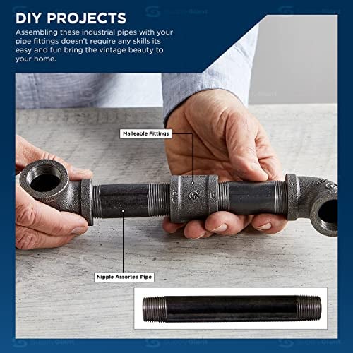 SUPPLYGIANT أنبوب حديدي Everflow NPBL1112-5، ملحق أنبوب، خيوط جدولة 40، 1-1/4 بوصة × 12 بوصة (عبوة من 5) - Image 5