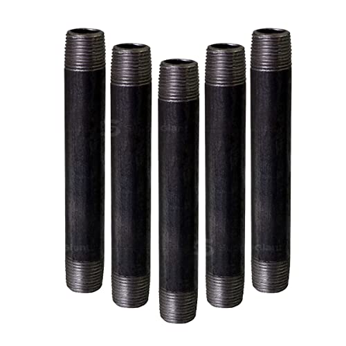 SUPPLYGIANT أنبوب حديدي Everflow NPBL1112-5، ملحق أنبوب، خيوط جدولة 40، 1-1/4 بوصة × 12 بوصة (عبوة من 5) - Image 3