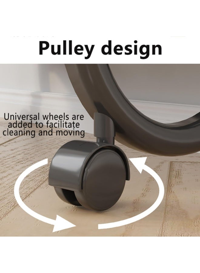 HOME TASTE رف أحذية قماش 4 طبقات مع عجلات - منظم أحذية محمول قابل للدحرجة مع رفوف مقاومة للماء، سهل التجميع، أبيض 61 × 20 × 73 سم - Image 5